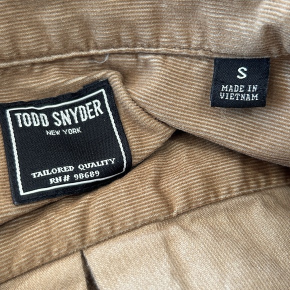 Todd Snyder Corduroy Sh/Sl Button Shirt Men Small‎ Preppy Hipster Western Indie - Picture 8 of 9